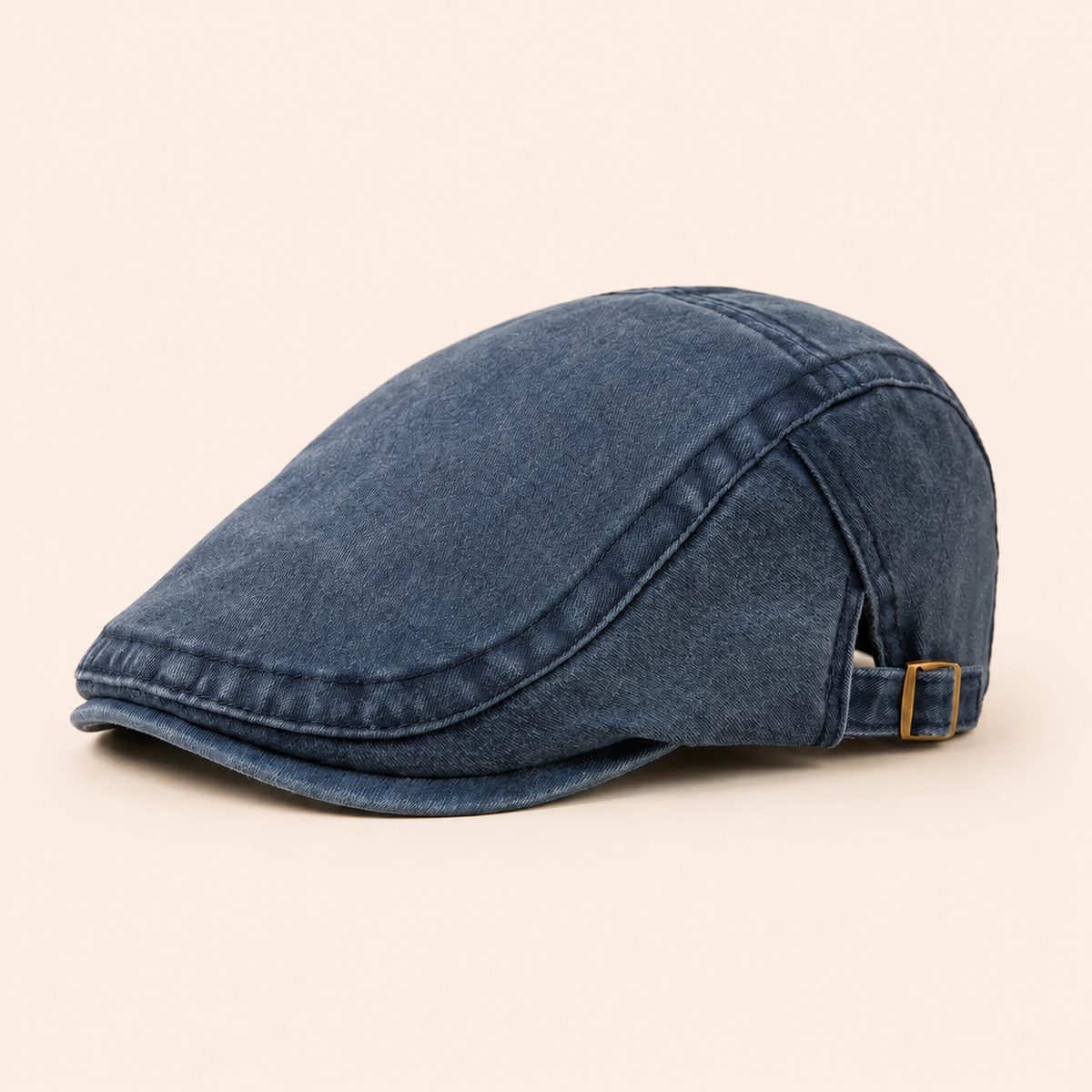 Denim Vintage Cap on warm cream background