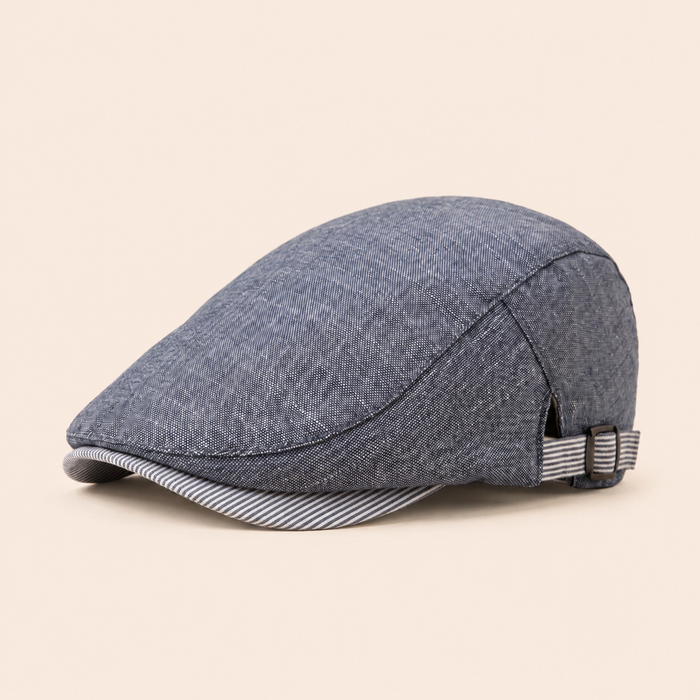 Coastal Linen Cap on warm cream background